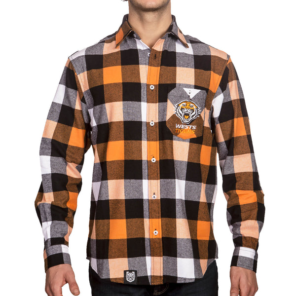 Wests Tigers ADULTS Flannel Shirt