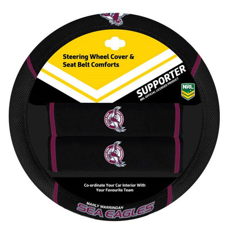 Manly Sea Eagles Steering Wheel Cover Set