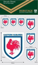Eastern Suburbs Heritage Decal Sheet