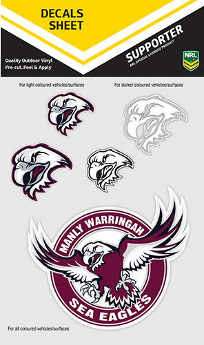 Manly Sea Eagles Decal Sticker Sheet