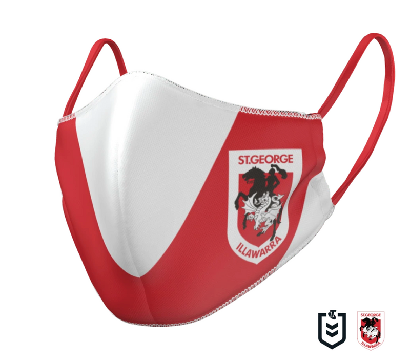 St George Illawarra Double Sided Face Masks With Adjustable Earstraps