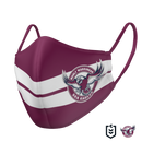 Manly Sea Eagles Double Sided Face Mask with Adjustable Earstraps