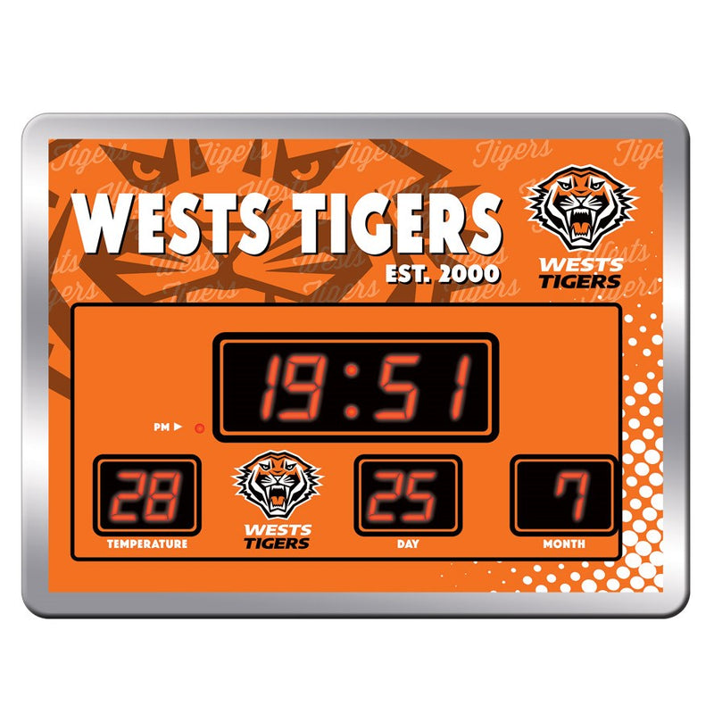 Wests Tigers LED Score Board Clock